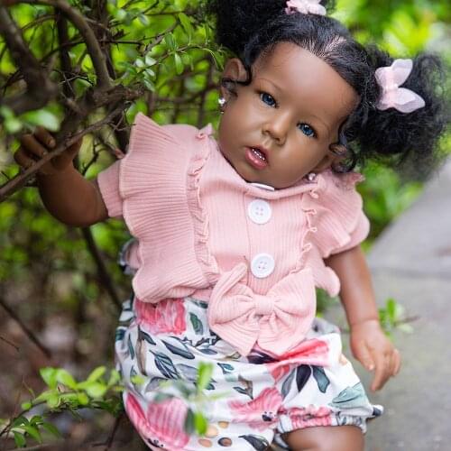 Hoomai Lovely Black Skin Liam Reborn Baby Doll 51CM Lifelike Princess Newborn Doll Bonecas For Childrens Gifts