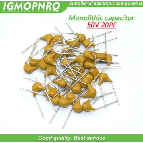200PCS/lot 20PF 5% 5.08MM 200 50V 20P MLCC multilayer monolithic ceramic capacitor size:0805