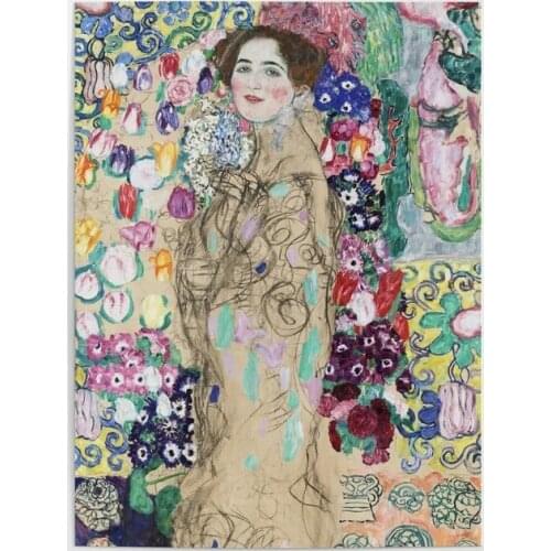 Canvas Wall Art Prints Gustav Klimt Poster Home Decor Portrait Painting Modern Nouveau Design For Bedroom Modular Picture Frame