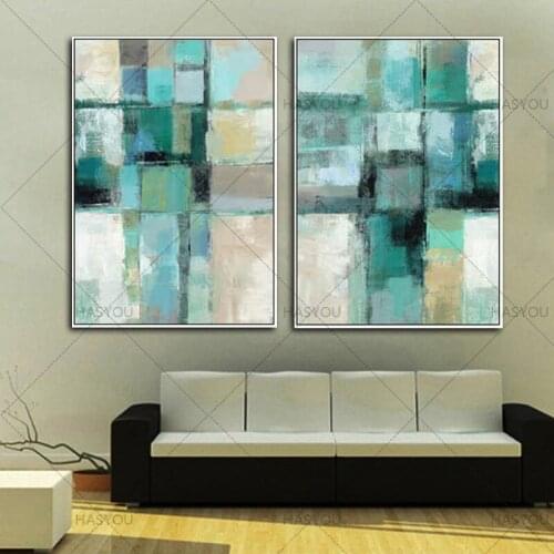 Wall decor handmade abstract Picture Canvas 2pcs 100% Oil Painting Home Decor Picture For Bedroom Christmas Gift Loft Livingroom
