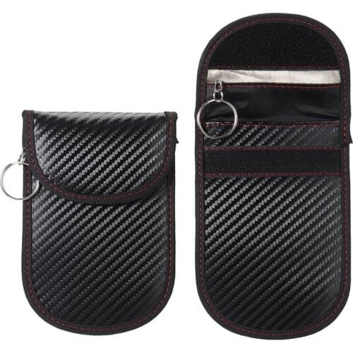 New Arrival 2pcs Car Key Signal Blocker F-araday Cage Fob Pouch Keyless RFID Blocking Bag for Car Interior Accessories