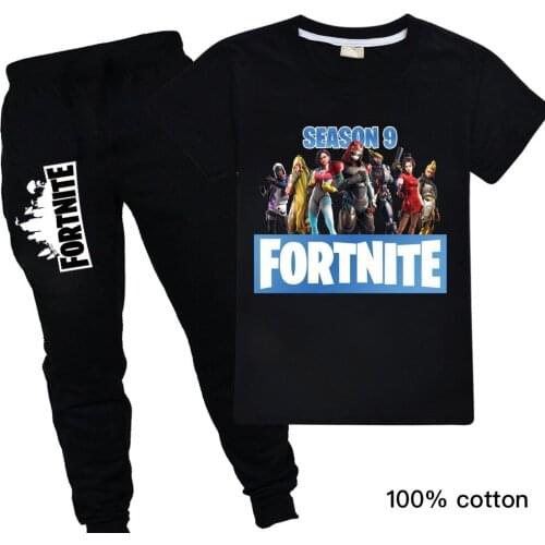 New Summer Baby Boys Set Cartoon printing Game Fortnites for kids girls toddler t shirt Pant christmas clothing Tracksuit outfit