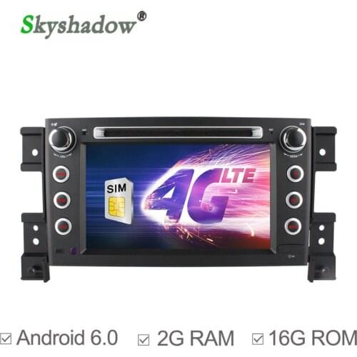 C500 4G SIM LTE 2G RAM Quad Core Android 6.0 Car DVD Player for SUZUKI GRAND VITARA 2005-2010 2009 2011 RDS Radio wifi Bluetooth
