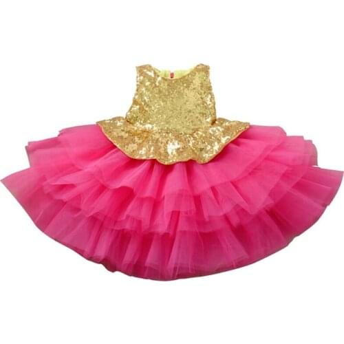 Girl Dress 2020 Toddler Kid Baby Girl Sequins Lace Pageant Clothes Princess Tutu Party Dress 1-4Y