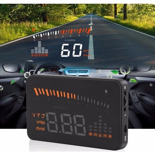 OBDII HUD Head Up Display Color LED Projector Speed Warning System for Car Trucks Speedometer HUD
