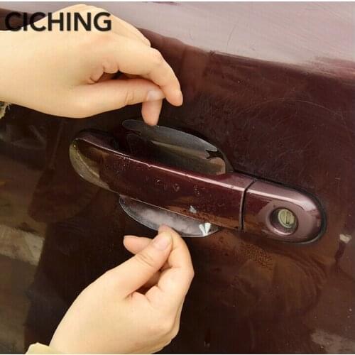 Car Styling Door Handle Protector Film For Fiat 500X 500L 500 C 600 Albea Bravo Croma 2 DS 3 4 5 Doblo stilo panda Accessories