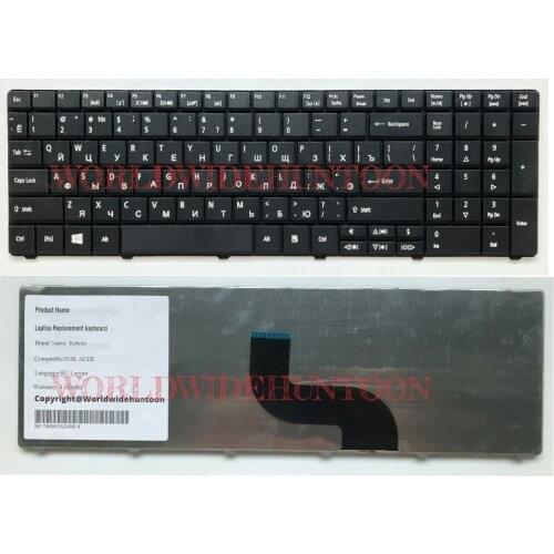 Reboto 100% BRAND NEW Laptop Keyboard for ACER Aspire E1-521 E1-531 E1-571G RU layout Black Keyboard Fully tested Free shipping