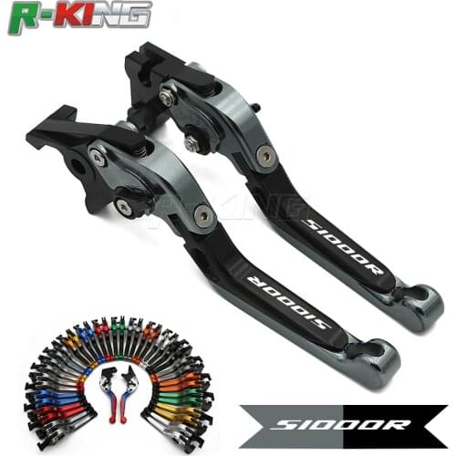 For BMW S1000R S1000 R 2015-2018 Motorcycle Accessories Folding Extendable Adjustable Brakes Clutch Lever With LOGO S1000R CNC