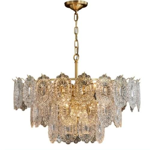 Modern K9 Crystal Round Shape Chandelier Elegant Hanging Pendant Lamptassel round Light Fixture Living Room kitchen Island