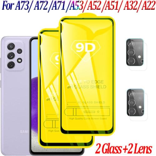 A51 A 52 Lens+glass for galaxy a52 verre trempe samsung galaxy a71 a72 a32 a51 screen protector samung самсунг a52 2021 glass samsung a52