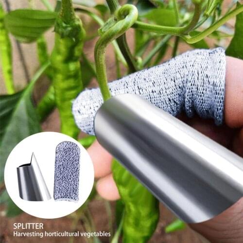 10Pcs Picking Anti-cut Finger Cover Vegetable Harvesting Cutter Anti-Cut Finger Cover Harvesting Device Gardening Tools