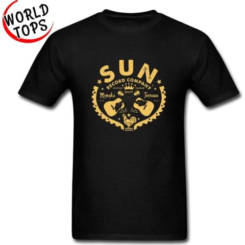 Vintage Sun Records Hardcore Guitar T Shirts Electronic Trance Music Techno Popular Tshirt For Men Fathers Day Best Gift