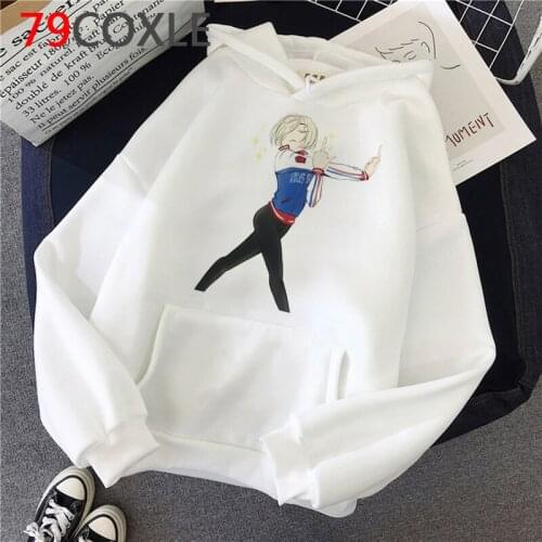 Yuri on Ice hoodies female Korea 2021 printed anime female sweatshirts clothing harajuku