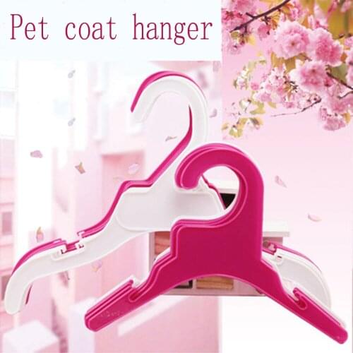 Pet Hanger Big Promotion 1Pcs/Lot Pet Clothes Plastic Hanger Solid Convenient Firm Non-slip Dog Cat Coat Hanger Save-space Rack