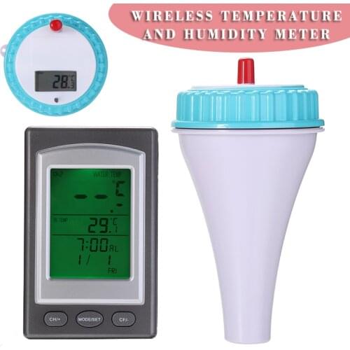 Wireless Pool Thermometer Swim SPA Pond Tub Waterproof Digital LCD Indoor Outdoor Floating Temperature Transmitter Meter 1Pcs