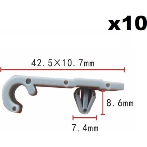 10x Nylon Fit For Honda Windshield Washer Tube Retainer Clip