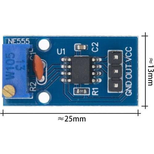 100pcs NE555 frequency adjustable pulse generator module