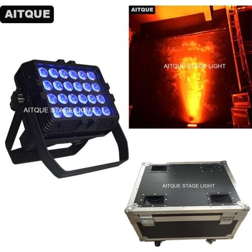12pcs/CASE Waterproof led wall uplight 24x18w led wash lights outdoor building rgbwa uv led city color light flight case