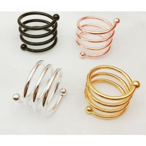 12pcs/lot Metal spring napkin ring wire napkin ring wedding hotel tableware napkin buckle desktop decoration
