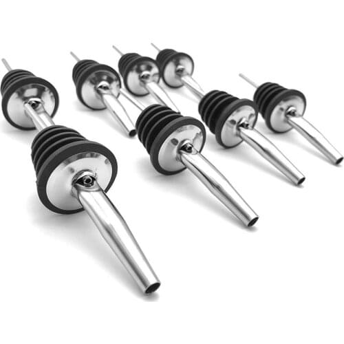 12 Pcs Stainless Steel Classic Wine Liquor Bottle Speed Pourers with Tapered Spout Wine Pourer Stopper Wine Dispenser