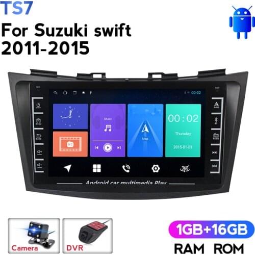 2.5D IPS Screen 2Din Android Car Radio DVD Player for Suzuki Swift 2015 2014 2013 2012 2011 Auto Stereo Multimedia 1280*720 WIFI