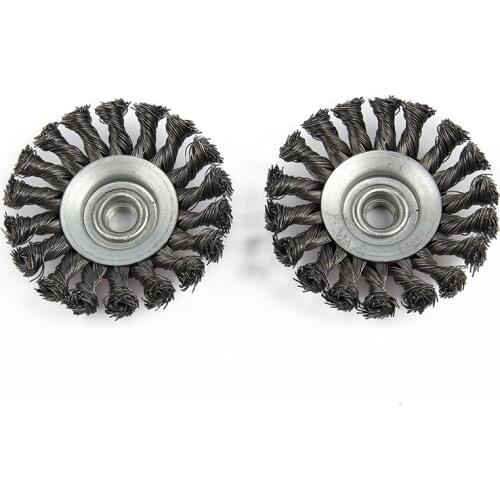 4Pcs M14 Crew Twist Knot Wire Wheel Cup Brush Set For Angle Grinder