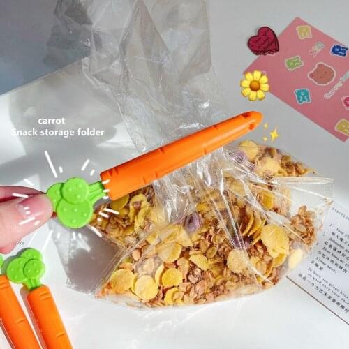 5PCS Food Sealing Clip with box Fridge Magnet Kitchen Storage Food Snack Seal Sealing Bag Closure Clamp Home Storage