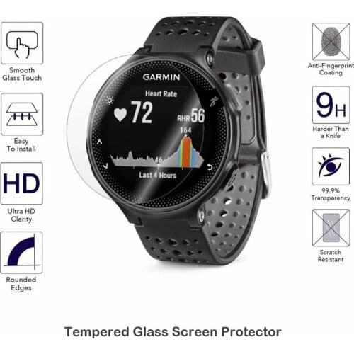 9H Tempered Glass LCD Screen Protector Shield Film Cover for Garmin Forerunner 220 225 230 235 FR 220 225 230 235