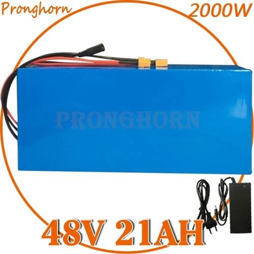 48V 20AH E-Bike Battery High Power 2000W Ebike Battery 48V Lithium Scooter Battery 48V With 54.6V 2A Charger 50A BMS 48V Battery