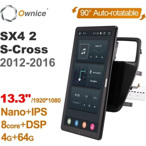Android 10.0 Ownice Car Radio 2din for Suzuki SX4 2 S-Cross 2012-2016 Car Auto Audio Video System Unit HDMI 13.3 Inch 1920*1080