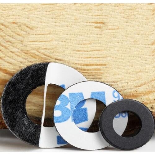 Free Shipp M2 M2.5 M3 M4 M5 M6 M8 M10 Black PVC Ultra Thin Flat Washer Plastic PVC Black Flat Pad On One Side Gum Washers