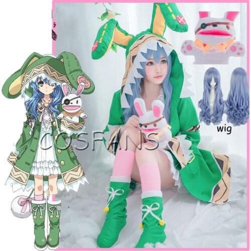 DATE A LIVE Yoshino Halloween Elves Dress Uniform Outfit Anime Cosplay Costumes Halloween cosplay costumes and dolls Wig shoes