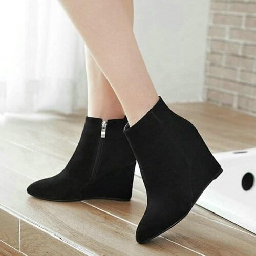 DBFLYDNL Women's Wedge Ankle Boots