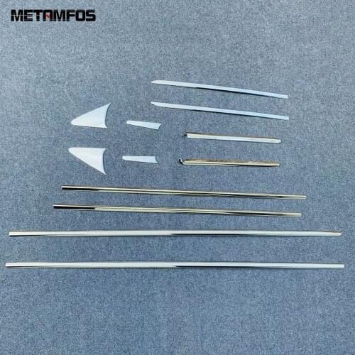 For Mitsubishi Delica 2020 2021 Lower Window Frame Strip Molding Trim Decoration Sticker Stainless Steel Accessories Car Styling