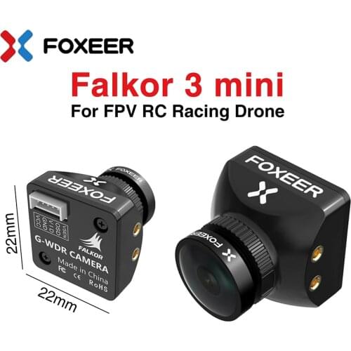 New Arrival Foxeer Falkor 3 Mini 1200TVL StarLight 0.0001Lux Global WDR Low Latency FPV Camera for FPV Racing RC Drone