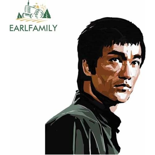 EARLFAMILY 13cm x 9.5cm for Martial Arts Star Bruce Lee Car Stickers Anime Waterproof Bumper Personality VAN Motorcycle Decals