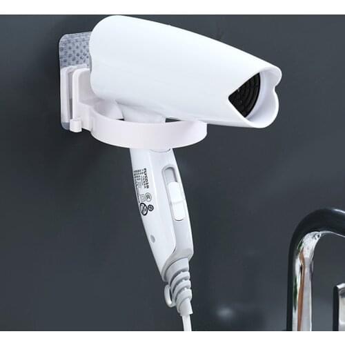 Hair Dryer Holder ABS Wall-mounted Simple High Quality Storage Bathroom Shelf Free Punch Rack Hairdryer Rack Organizer