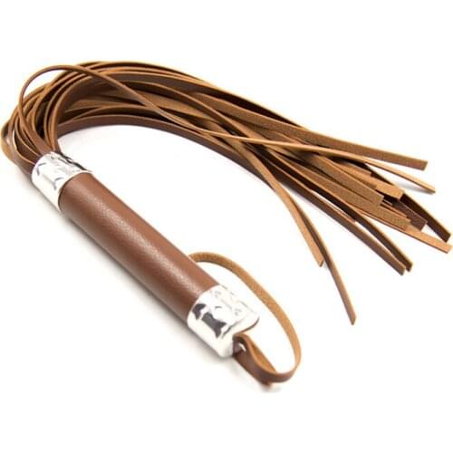 Brown PU Leather Fetish Bondage Sex Whip Flogger Bdsm Sex Toys For Couples Spanking Paddle Sexy Policy Knout Adult Games Product