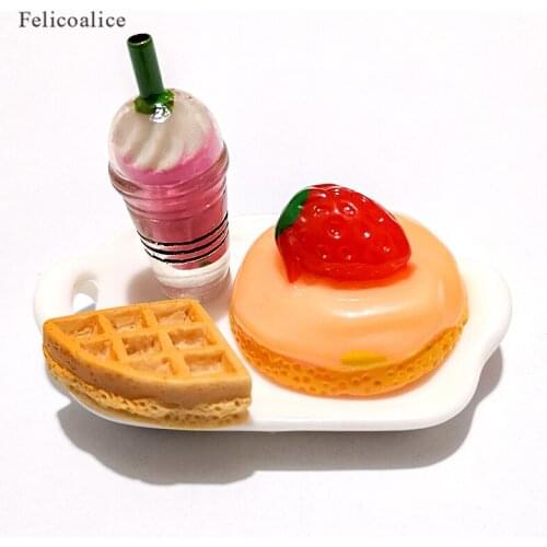 Resin Dessert Simulation Food Model Ornaments Mini Fake Cake Bread Photography Props DIY Accessories Crafts For Home Decor