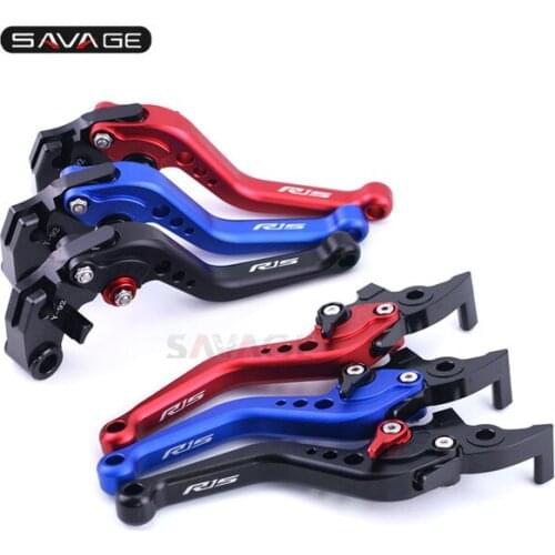 Short Brake Clutch Levers For YAMAHA YZF R15 V3 2017-2020 Motorcycle Accessories Adjustable YZFR15 YZF-R15 logo CNC Aluminum