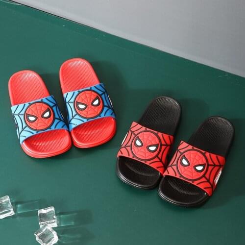 New summer Disney childrens home cartoon Spiderman plastic sandals and slippers boys indoor non-slip beach shoes slippers