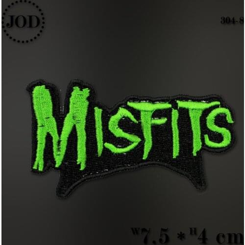 Misfits Dip Size:7.5x4cm Embroidery LOL Iron on Patches for Clothing Applique Clothes Patch DIY Sew on Applications Stickers@30