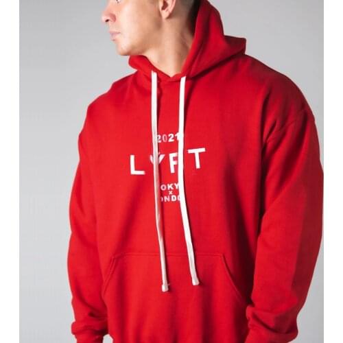2021 LYFT Tokyo & London Running Mens Hoodies Outdoor Fitness Casual Hooded Letter Print Jogging Sweatshirt Male Pullover