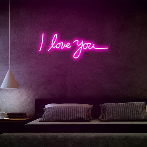 "I love you" Neon Sign Customed Flex Led Light Strip 12V Decoration For Your Home Room