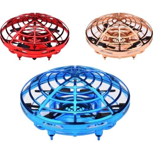 UFO Toys for Kids Mini Drone of Induction by Hand Anti-collision Drone RC Helicopter Hand-operated Quadrocopter Flying Ball Gift