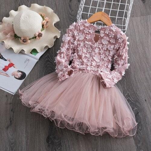 Princess New Year Dress For Girls Childrens Birthday Party Costume Children Tulle Fabrics Elegant Wedding Gown For 3 4 5 6 7 8T