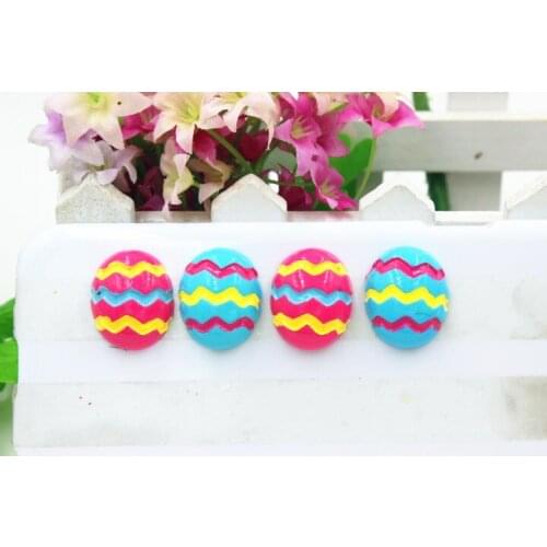 15pcs/lot flat back resin resin easter egg ,DIY resin craft accessories fashion resin cabochons