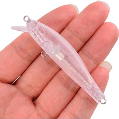 20PCS Unpainted 7cm 4.5g Fishing Lure Minnow Lures Plastic Hard Bait Pesca Artificial Jig Blank Wobblers Crankbait Fishing Bait