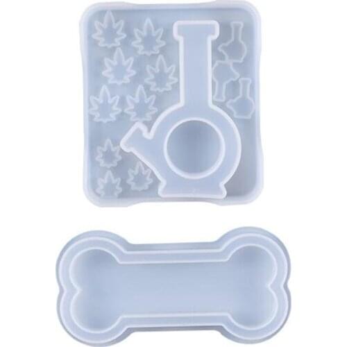 Handmade Quicksand Epoxy Resin Mold Kettle Maple Leaf Bone Shaped Quicksand Model Silicone Mould DIY Crafts Crafts Casting Tools