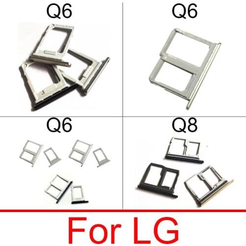 Singal & Dual Sim Card Slot Tray Holder For LG Q6 LG-M700A M700A Sim SD Card Adapter Flex Cable Cell Phone Replacement Repair